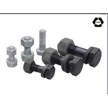 DIN 6914 Heavy Hex Structural Bolt with Nut and Washer Black and White